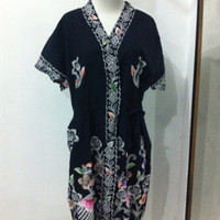 Jual Kimono batik kencana ungu pendek / daster kimono kencana ungu / kimono Murah