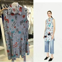 Jual Mini Dress Stripe n Flower Dress Murah