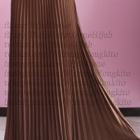 Jual BROWN ROK SKIRT REMPEL JERSEY HYGET BAWAHAN FASHION MUSLIMAH MURAH Murah