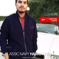 Jual Jaket Harrington Classic Navy Midnight Series Original Baby Canvas Murah