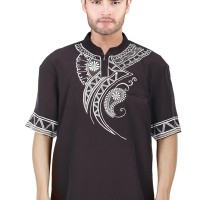 Jual OP3357 Inficlo SDR 668 Baju Koko Batik PriaCoklat KODE Bimb3834 Murah