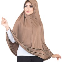 Jual OP3345 Inficlo SMR 720 Kerudung Syari WanitaCoklat KODE Bimb3822 Murah
