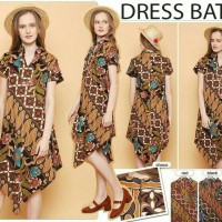 Jual DRESS BATIK BENTUK V DR06 Murah
