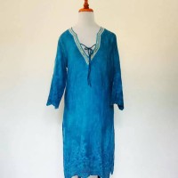 Jual Gaun panjang dengan gaya v-neck berpayet Murah