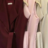 Jual V Neck Overlap Front Top Murah