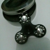 Jual 48 - fidget spinner Black bola besi kelereng murah bagus keren impor Murah
