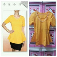 Jual yellow peplum Limited Murah