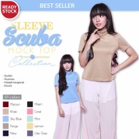 Jual SLEEVE SCUBA MOCK TOP turtleneck pakaian wanita blouse murah Murah
