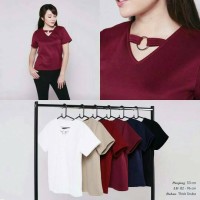 Jual VIONNE RING BLOUSE atasan turtleneck baju kerja pakaian wanita murah Murah