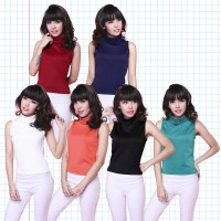 Jual SCUBA MOCK TOP turtleneck kaos blouse baju santai wanita murah Murah