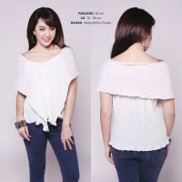 Jual ROSEMARY PLEATED SABRINA blouse atasan pakaian wanita murah Murah