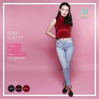 Jual RUSSIAN VELVET TOP baju blouse turtleneck beludru atasan wanita murah Murah