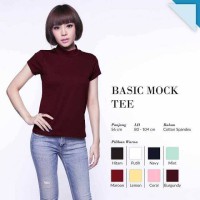 Jual BASIC MOCK TEE kaos turtleneck lengan pendek wanita murah Murah