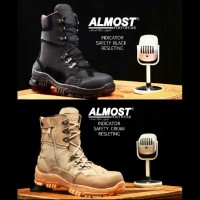Jual DISKON MURAH Sepatu Boot Safety PDL Army Almost Resleting High Murah
