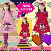 Jual baju anak perempuan stelan tsumtsum little pineapple Murah Murah