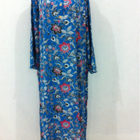 Jual daster batik lengan panjang abaya jumbo batik kencana ungu Murah