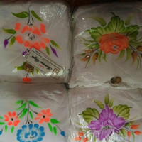 Jual mukenah lukis jumbo batik kencana ungu Murah