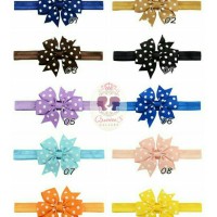Jual BAYI.MY.ID | Bandana Bando Bayi Anak | Bandana Pita Dots Polkadot | Murah