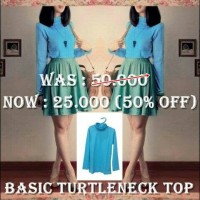Jual Basic Turtleneck Top Murah