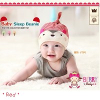Jual Topi Kupluk Bayi Korea Bear Red Murah