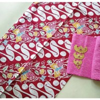 Jual kain batik cap solo indigo barong tanpa embos dan bros Murah