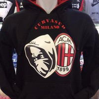 Jual SWEATER HOODIE AC MILAN SX01 Murah