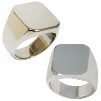 Jual Cincin Titanium Smooth Signet Square BEST SELLER Murah