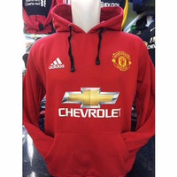 Jual Hoodie Manchester United Full Merah Murah