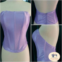 Jual lowback bustier longtorso bahan satin Murah