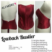 Jual kamisol lowback satin maroon cup Murah