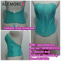 Jual bustier lowback mint polyester Murah