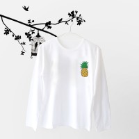 Jual Tumblr Tee / T-Shirt / Kaos Wanita Lengan Panjang Pineapple Murah