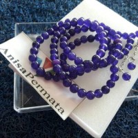 Jual TASBIH BATU KECUBUNG UNGU ORIGINAL isi 99 Murah