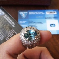 Jual batu permata natural swiss blue topaz / bukan akik / permata gemstone Murah