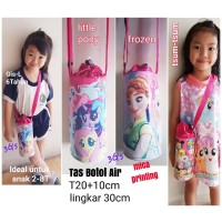 Jual Tas Slempang Botol Air Karakter Putri (Tsum Tsum, Frozen, Little Pony) Murah