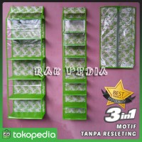 Jual Rak Gantung set 3in1 (Tas Sepatu Jilbab) Tanpa Resleting Murah Murah