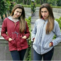 Jual Jaket Cibaduyut | Jampper | Murah | Dc Bb Parka Maroon Abu Murah
