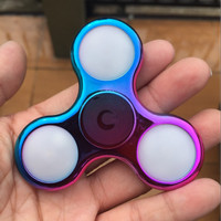 Jual RAINBOW Fidget Spinner LED Premium 3 Sisi - LIMITED EDITION Murah