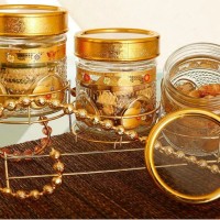 Peralatan Dapur | Toples Vicenza Set Isi 3 Pc + Rak Toples