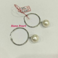Anting emas putih mutiara air laut asli lombok