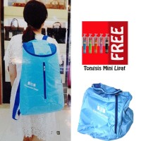 Jual Trend's Tas Ransel Besar Backpack Waterproof Biru - Gratis Tongsis Min Murah