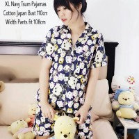 Jual KP348 XL Navy Tsum Pajamas Setelan Wanita 0141 KODE TYR404 Murah