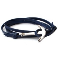Jual Leather Anchor Bracelet (Space Cadet) | Gelang Jangkar Unisex Murah