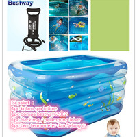Jual PAKET Kolam spam INTIME ORIGINAL + POMPA BEST WAY62002 Murah