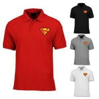 Jual Baju Polo Superman Besar 2XL 3XL-Polo shirt-Kaos kerah Bigsize Murah Murah