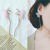 Jual Anting Korea Curved Butterfly Earrings No Needle JUN015 Murah
