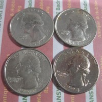 Jual koin quarter dollar miniset 4 pcs borongan iklan e588 Murah