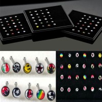 ANTING HIDUNG MOTIF isi 12 ( nose stud ) Aksesoris Fashion Punk Tindik
