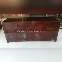 Buffet Nakas Bufet Meja TV Minimalis Laci Kayu Jati Furniture Jepara
