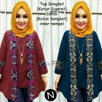 Jual HV1412 Top songket inner nempel KODE BIS1466 Murah